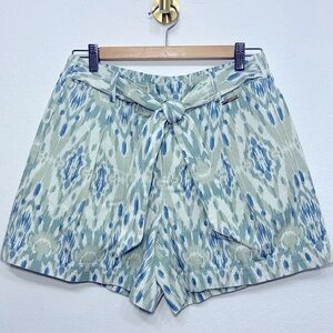 Marc New York Women's Shorts Size XS Linen Blend Sage Green Tie Belt High Waist